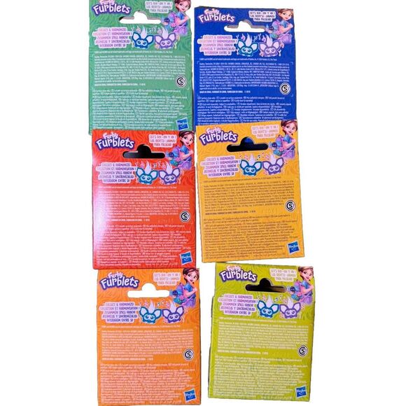 Furby Furblets Electronic Mini Plush Complete Set of 6 Speaks Furbish Harmonize - Picture 6 of 16